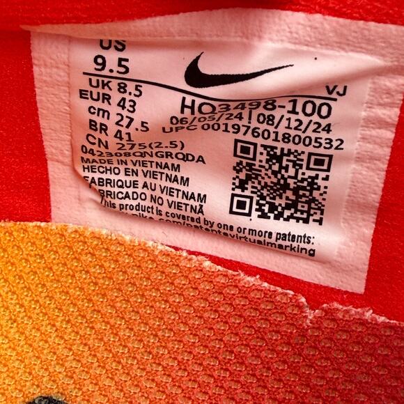 Nike Zoom Fly 6 Premium Running Shoes Men's 9.5 Ekiden Fire White Red HQ3498-100 - Picture 9 of 9